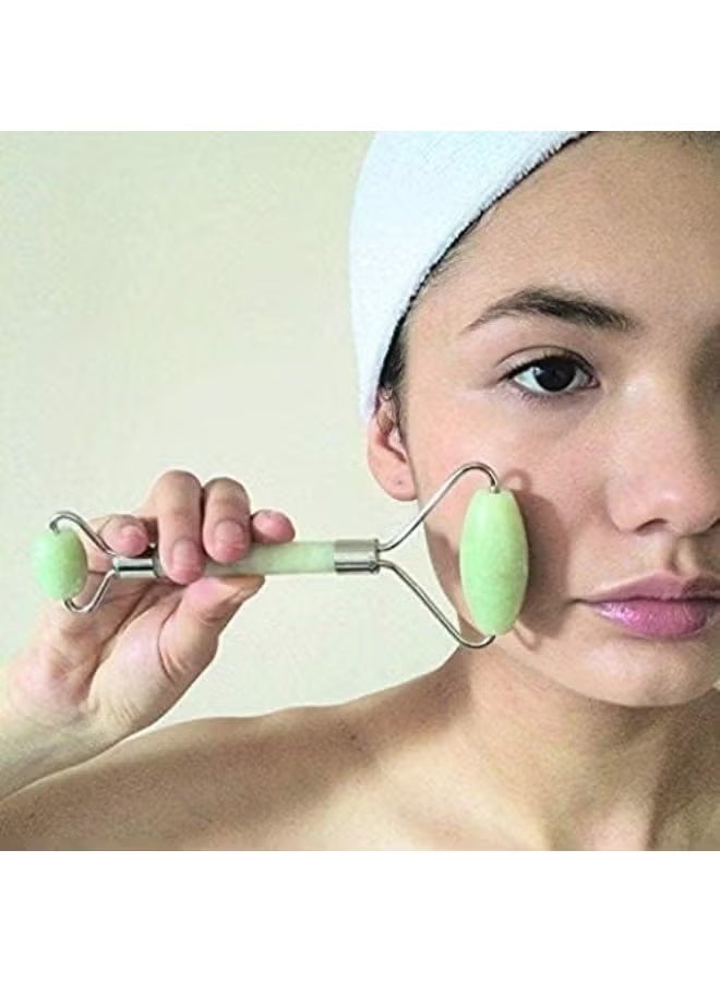 Flawless Jade Facial Roller & Natural Himalayan Gua Sha Tool – 2-Piece Anti-Aging Skincare Set - Image 2